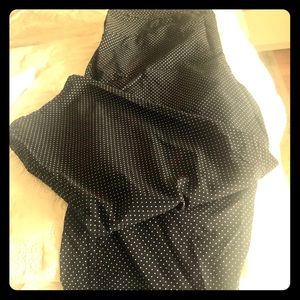 Slim fit black/white polka dot pants